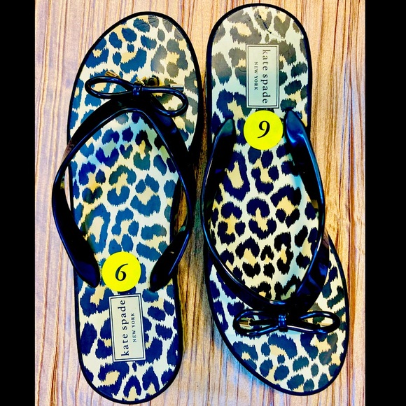 KATE SPADE ‘Rhett’ Leopard Bow Wedge Sandals size 9 - Picture 4 of 6